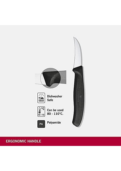 6.7503 Swissclassic 6cm Şekillendirme Bıçağı, Siyah