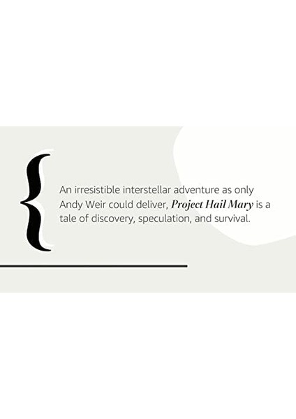 Hail Mary: The Sunday Times Bestseller From The Author Of The Martian