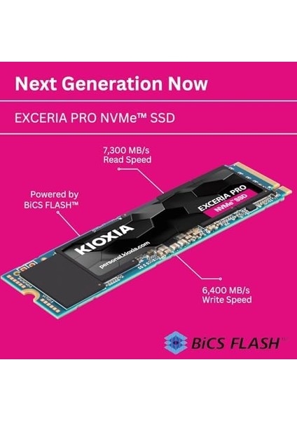 Pcıe M2 1tb Excerıa Pro Nvme 3D 7300/6400 Mb/sn SSD modelleri