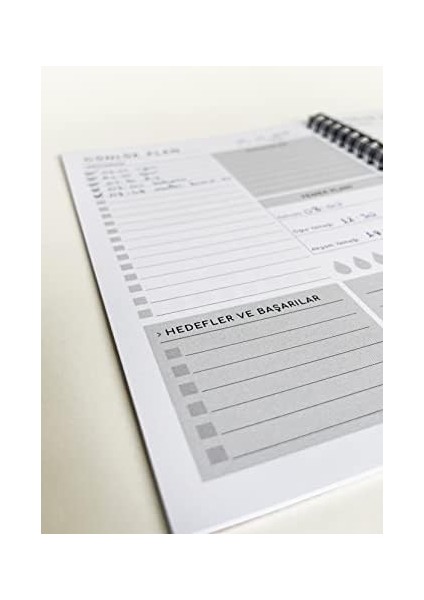 Tanıtım 120 Günlük Tarihsiz Spiralli Planlayıcı - A5 Boyutu, 60 Yaprak (120 Sayfa), 90 Gr. Ivory Kağıt (Kraft Kapak)