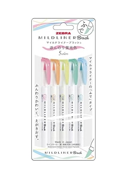 Mıldlıner Brush Pen 5c-N Set