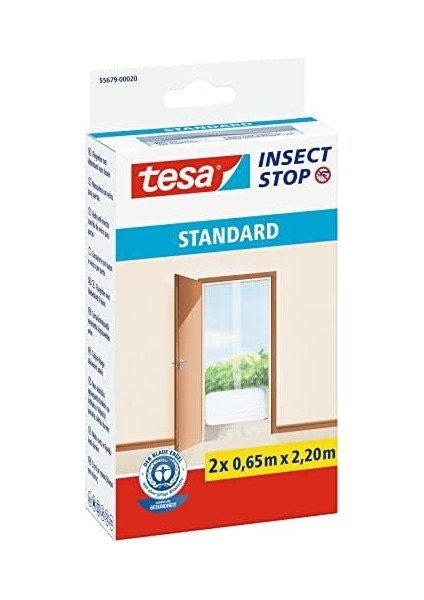 Sineklik, Standart, Cırt Bantlı, Kapı Için, Kesilerek Ayarlanabilir, Beyaz, 2 Adet 0.65M x 2.20M