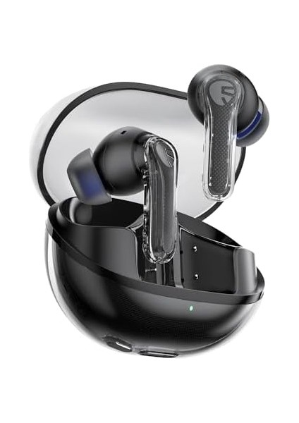 Clear Siyah Bluetooth Kulaklık, Kablosuz Kulak Içi Kulaklık, Bluetooth 5.3, 40 Saat Oynatma Süresi, 12 mm Sürücü ve Enc'li Çift Mikrofon, Net Aramalar, Oyun Modu, Uygulama Kontrolü