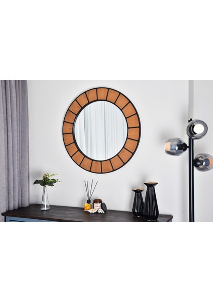 Terra Yuvarlak Dekoratif Duvar Salon Konsol Banyo Aynası fırsatları