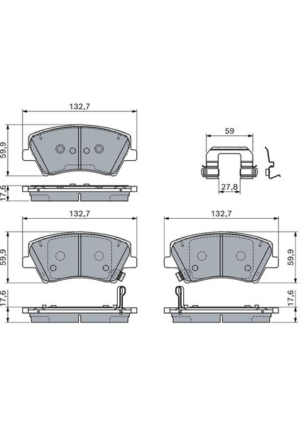 Hyundai Elantra Ön Balata Takımı 2016-2018 58101-F2A00