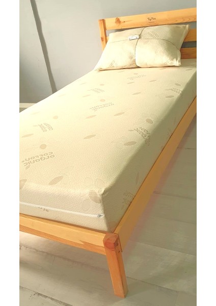 Organic Cotton Ortopedik Sünger Yatak 15 cm (Yastık Hediye)