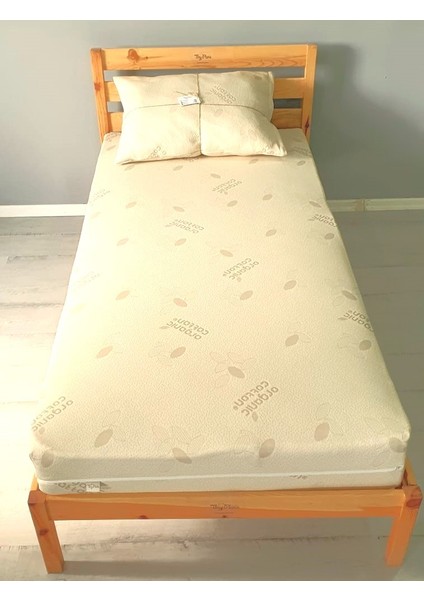 Organic Cotton Ortopedik Sünger Yatak 15 cm (Yastık Hediye)