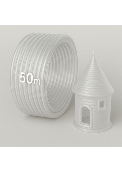 3D Kalem Yazıcı Için 50 Metre Şeffaf Renk Pla Filament