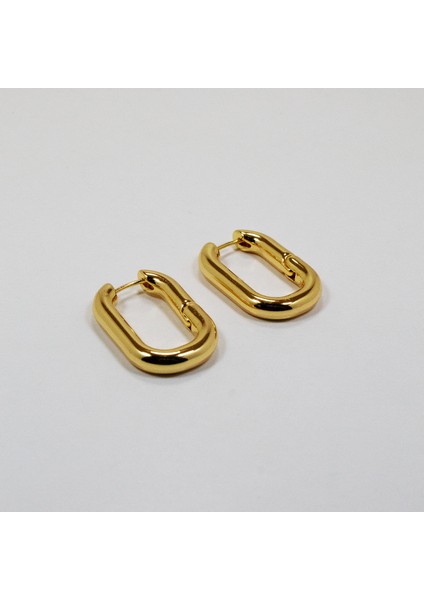 Gold Renk Kadın Çelik Halka Küpe