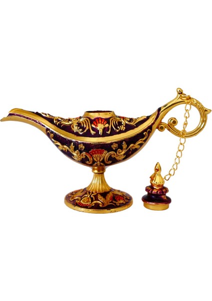 Dekoratif Alaaddin Sihirli Lambası - Vintage Tasarım, 13 x 8.5 cm fiyatları