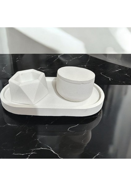 Skulent Saksı Set Kibrit Kutusu Tepsili Set