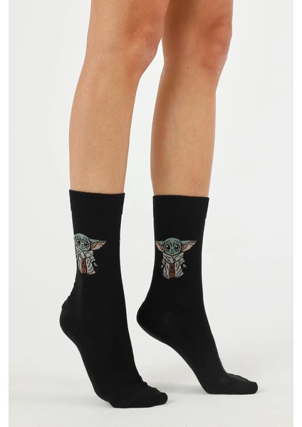 Kadın Pamuklu Özel Desenli Dikişsiz Yumuşak Dokulu Terletmez Rahat Esnek Soket Çorap