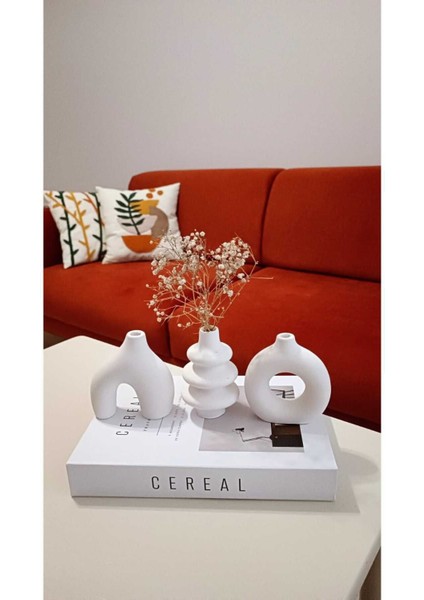 Minimal Biblo Set, 3'lü Dekoratif Bohem Minyatür Vazo modelleri