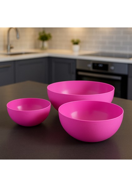 3'lü Yuvarlak Kase Set