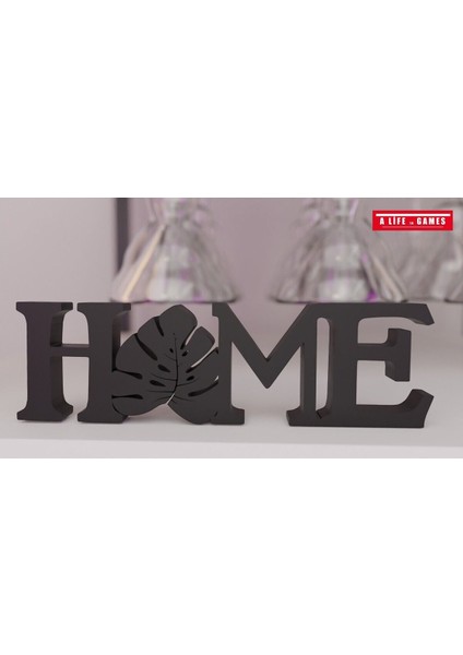 Dekoratif "home(Ev)"yazılı Biblo - Şık Masaüstü ve Raf Süsü | Ev Ofis Dekoru Hediyelik Tv Arkası modelleri
