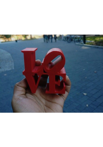 Dekoratif "love" Yazılı Biblo - Aşk ve Sevgi Temalı Şık Masaüstü Süsü Ev ve Ofis Dekoru Hediyelik