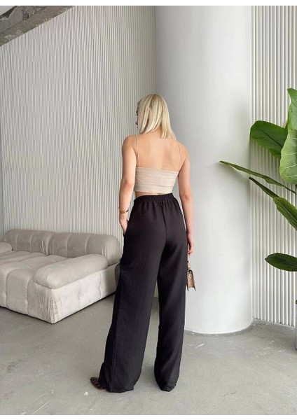 Flamlı Kahve Pantolon