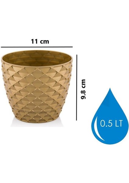 So-Kap1 Kapadokya Dekoratif Plastik Saksı 0.5 Litre No 1