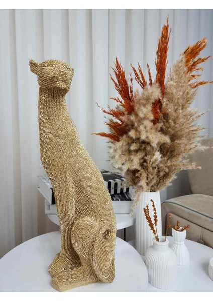 Dekoratif Gold Panter Heykeli modelleri