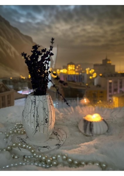 Mermer Desenli Minimal Vazo modelleri