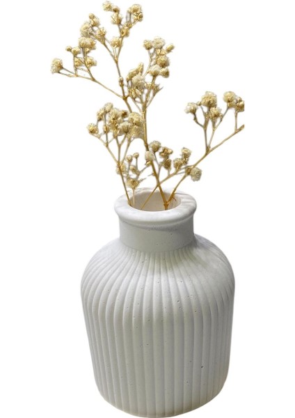 Vazo Tekli Beyaz Bohem Taş Tozu (Alçı Değildir) fiyatları