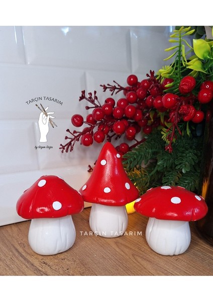 3'lü Kırmızı Mantar,yılbaşı/yeniyıl Dekor,merry Christmas,yılbaşı Süsleri,yeni Yıl Hediyesi