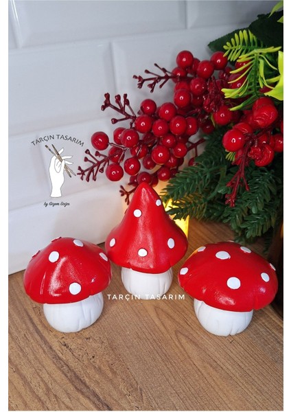 3'lü Kırmızı Mantar,yılbaşı/yeniyıl Dekor,merry Christmas,yılbaşı Süsleri,yeni Yıl Hediyesi fiyatları