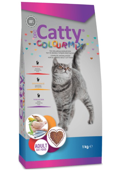Catty Color Mix Tavuklu Yetişkin Kedi Maması 1 kg
