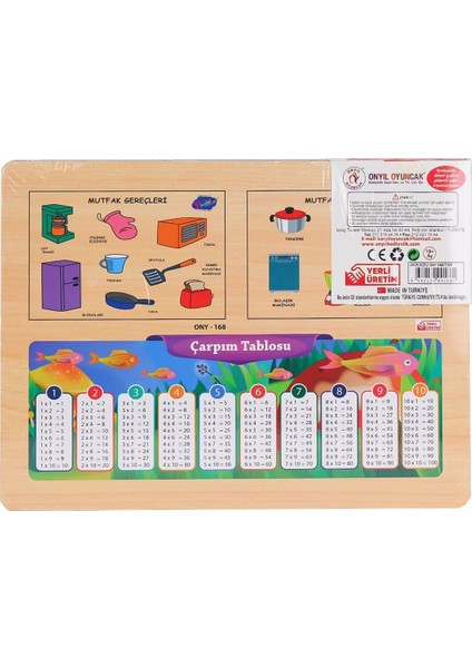 ONY-168-169 Ahşap Tutmalı Mutfak Gereçleri -Onyıl Oyuncak
