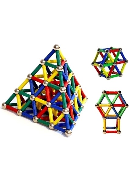 Magnastix 222 Parça Manyetik LEGO Seti