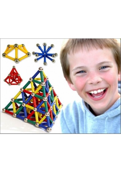 Magnastix 222 Parça Manyetik LEGO Seti