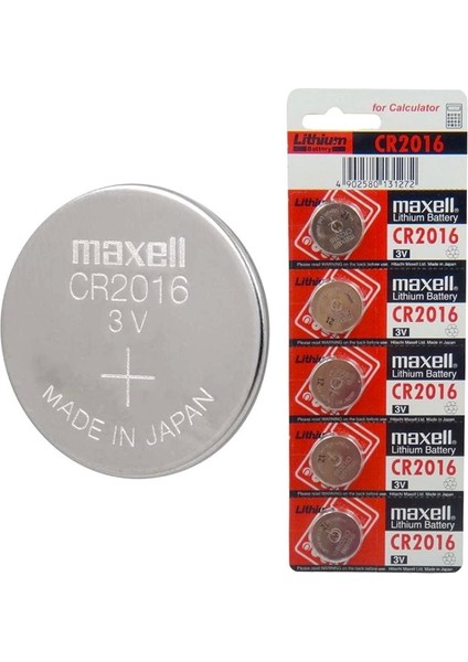 Maxell CR2016 3V Lıtyum Para Pil 5li Paket