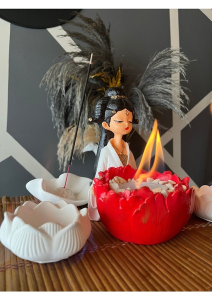 Masa Üstü Şömine + Tütsülük + Mumluk (3d) Japon, Yoga Envanter Patentli Taş Dekorasyon Bioethanol modelleri