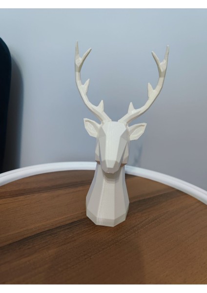 Geyik Figürlü Modern Dekoratif Hediyelik Biblo Kemik Beyazı 22 cm Gizzstore Home fırsatları