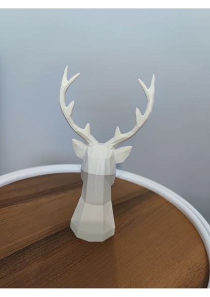 Geyik Figürlü Modern Dekoratif Hediyelik Biblo Kemik Beyazı 22 cm Gizzstore Home indirimleri