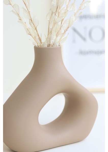 El Yapımı Bohem Seramik Vazo - Mocca Dekoratif Vazo&obje indirimleri