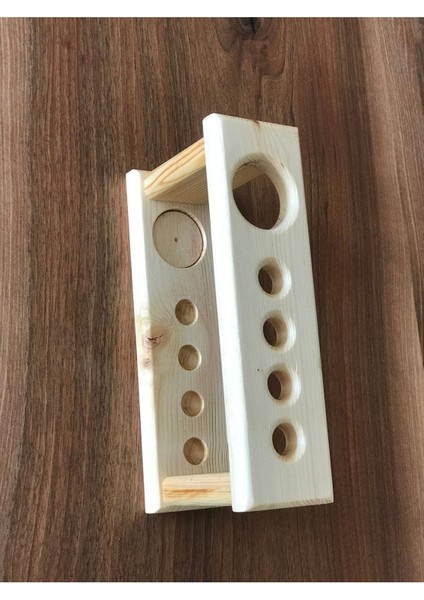 Ahşap Dekoratif Diş Macunu ve Fırça Standı ( 4 Adet Diş Fırçalık Yeri Mevcuttur. )