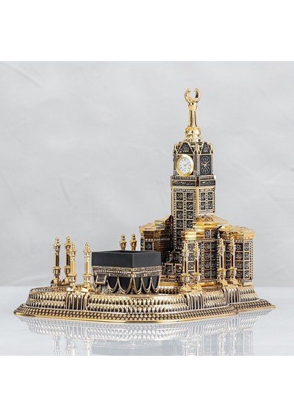 Gold Rengi Mescid-I Haram Dizayn 3 Boyutlu Islami Masa Dekoru