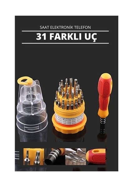 30 Uçlu Tornavida Seti - Saat Tornavidası - Telefon Tamir Tornavidası Dayanıklı ve Taşınabilir