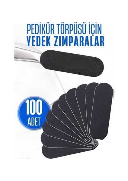 Ayak Törpü Yedeği Yapışkanlı Törpü Zımparası Pedikür Törpü Yedeği 100 Adet