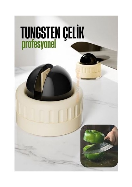 Bıçak Bileyici Pratik Vantuzlu Tungsten Çelik