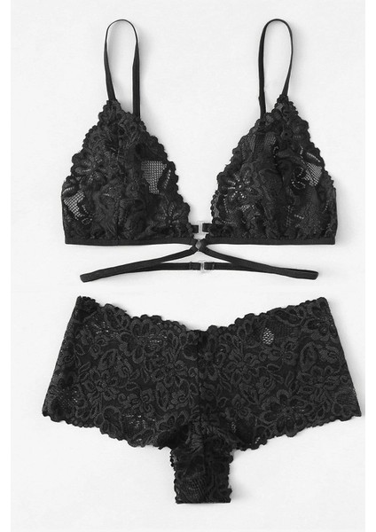 Kadın Siyah Özel Şık Sütyen Külot Takımı fiyatları