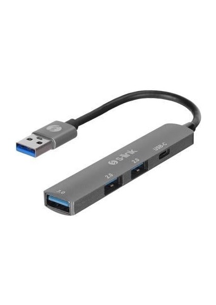 S-Lınk SW-U322 2-Usb2.0,1-Usb3.0, 1-Type-C Metal USB Hub Çoklayıcı