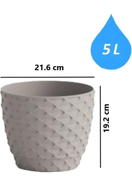 So-Kap4 Kapadokya Dekoratif Plastik Saksı 5 Litre No 4 fiyatları