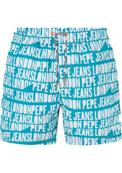 Koyu Mavi Erkek Şort Mayo PMB10384 557 Ao Logo Swımshort