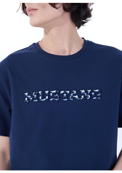 Bisiklet Yaka Baskılı Lacivert Erkek T-Shirt M5SM-TST1278 fırsatları