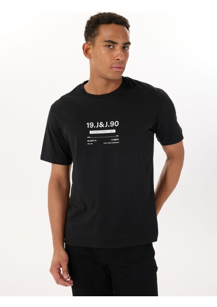 Bisiklet Yaka Siyah Erkek T-Shirt 12288506_JCOOLE Tee Ss Crew Neck Bs