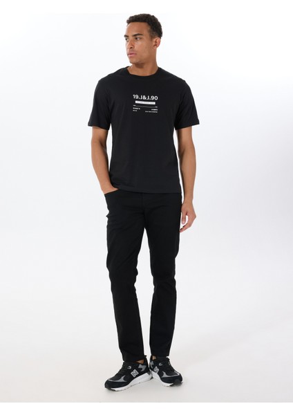 Bisiklet Yaka Siyah Erkek T-Shirt 12288506_JCOOLE Tee Ss Crew Neck Bs