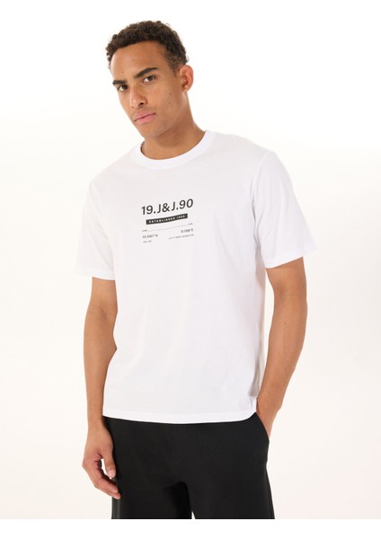 Bisiklet Yaka Beyaz Erkek T-Shirt 12288506_JCOOLE Tee Ss Crew Neck Bs