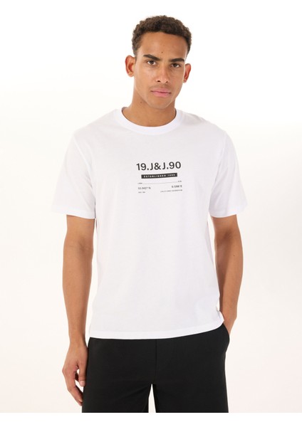 Bisiklet Yaka Beyaz Erkek T-Shirt 12288506_JCOOLE Tee Ss Crew Neck Bs